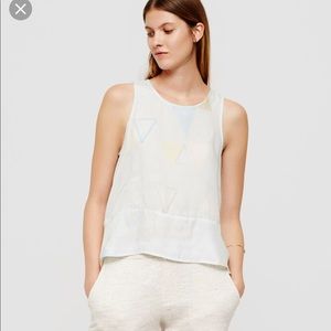 Lou & grey luster peplum top - size S